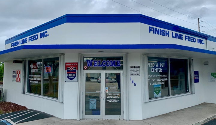 Finish Line Feed store front in Dania Beach, Florida