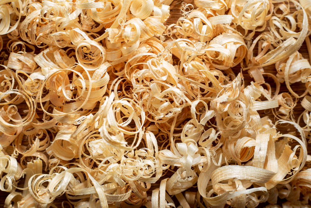 Pine wood shavings for animal bedding